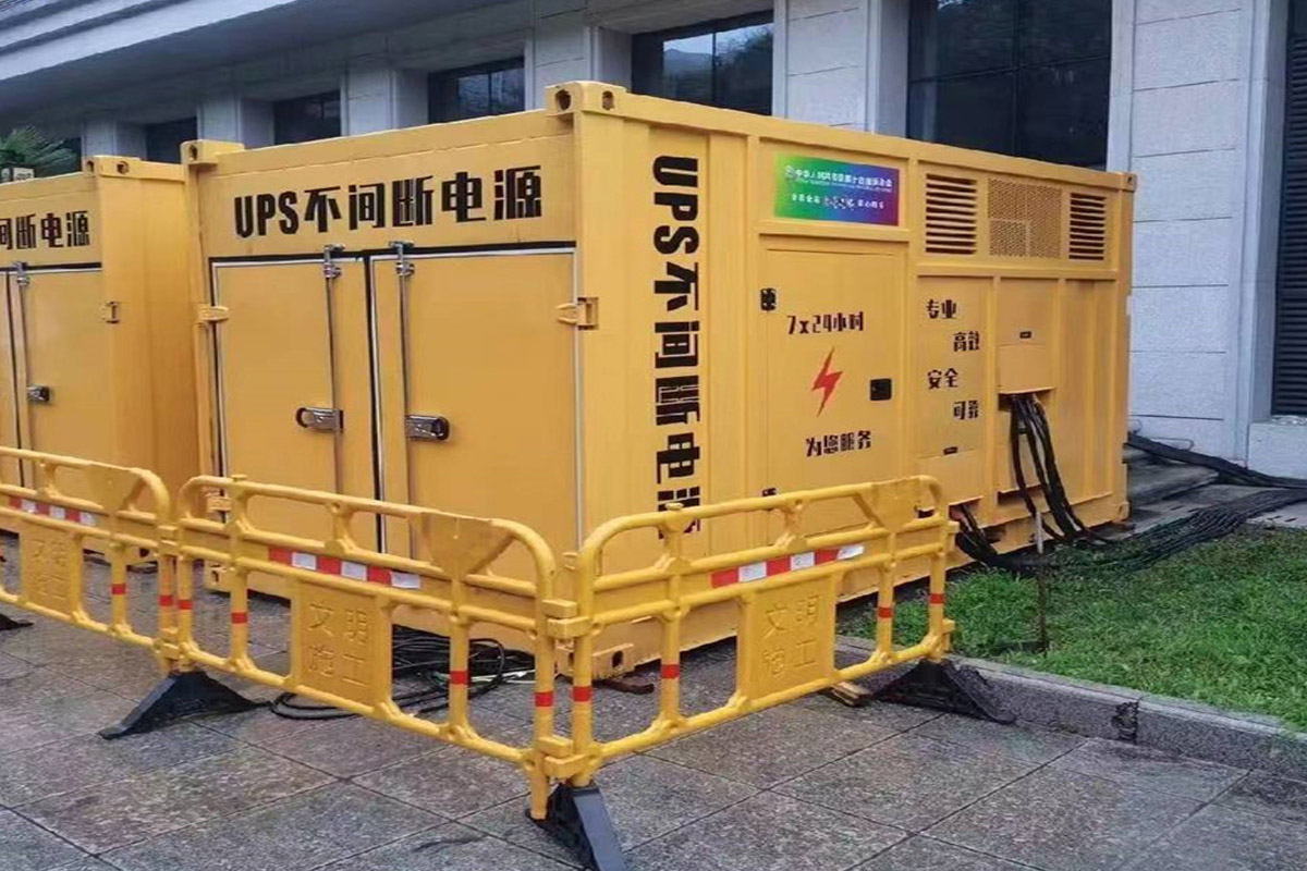 沙坪坝发电机租赁施工现场