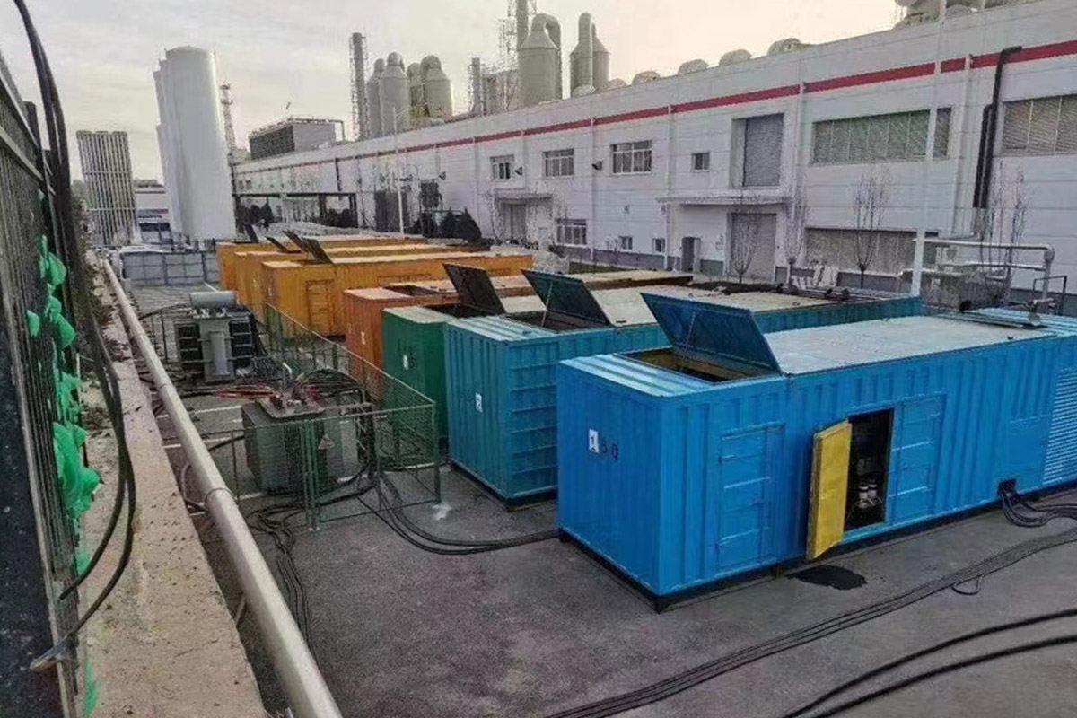 沙坪坝发电机租赁施工现场
